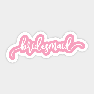 Simple Bridesmaid Wedding Calligraphy Sticker